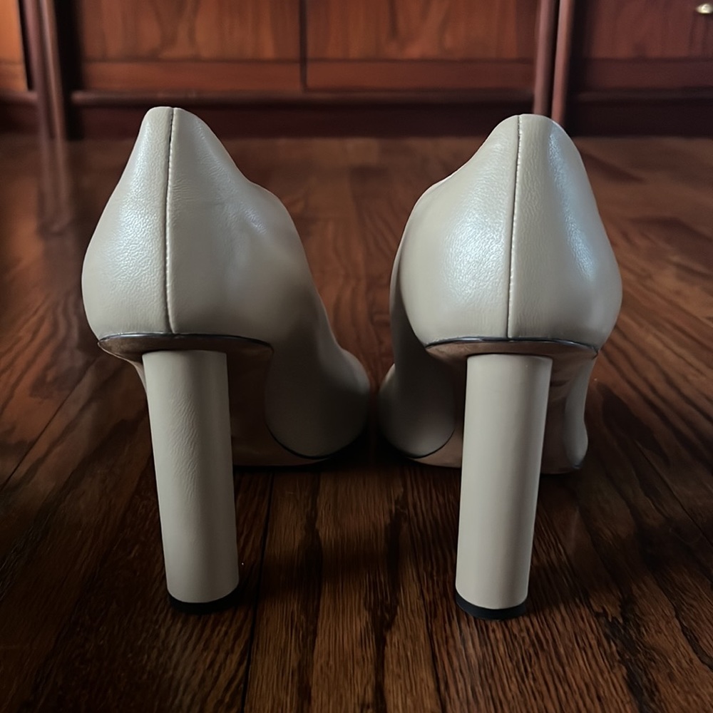 Proenza Schouler Cream Beige Leather Pumps Size 10 Fits Like 9 Luxury Minimalist - Picture 6 of 8